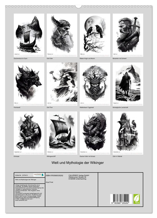 Welt und Mythologie der Wikinger (CALVENDO Premium Wandkalender 2027)