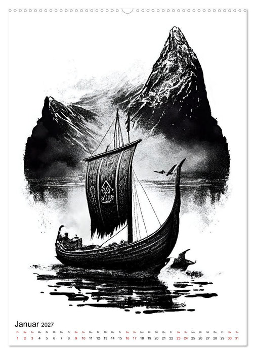 Welt und Mythologie der Wikinger (CALVENDO Premium Wandkalender 2027)