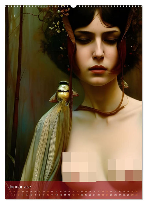 Sinnliche KI - Erotische Kunst aus der Cloud (CALVENDO Wandkalender 2027)