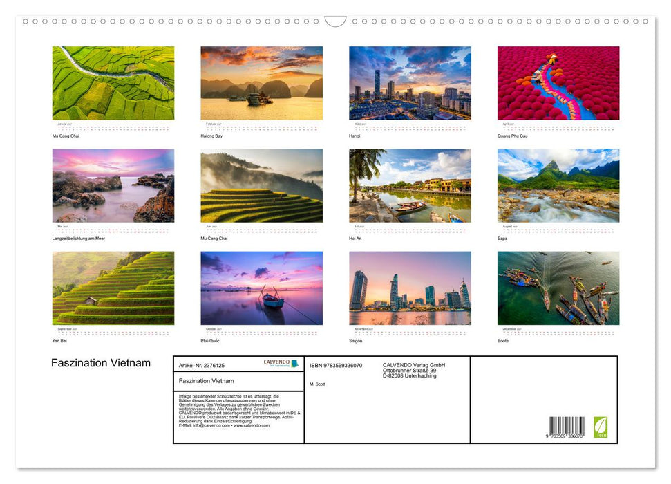 Faszination Vietnam (CALVENDO Wandkalender 2027)