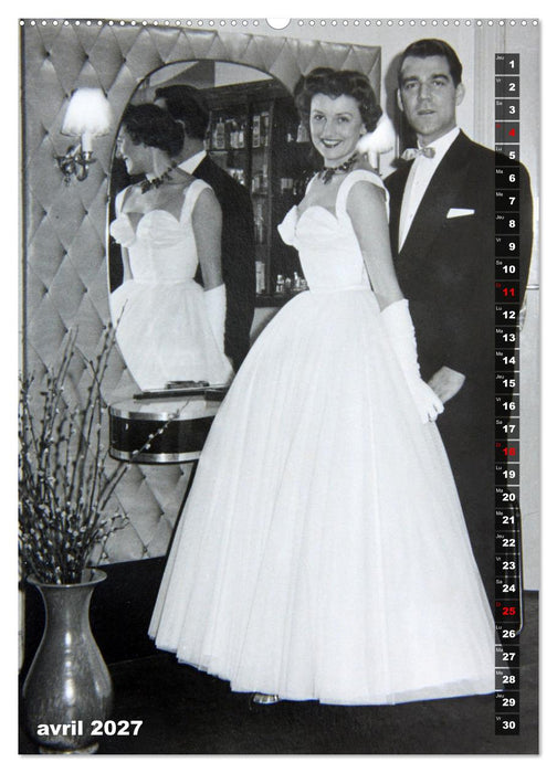 Deux mannequins des années 1950 - Les jumelles Thea et Helga (CALVENDO Calendrier mensuel 2027)