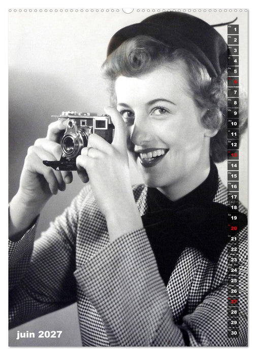 Deux mannequins des années 1950 - Les jumelles Thea et Helga (CALVENDO Calendrier mensuel 2027)