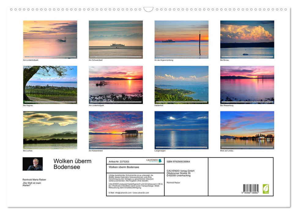 Wolken überm Bodensee (CALVENDO Wandkalender 2027)