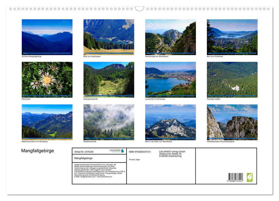Mangfallgebirge (CALVENDO Wandkalender 2027)