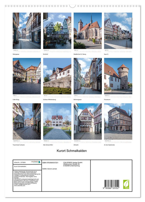 Kurort Schmalkalden (CALVENDO Premium Wandkalender 2027)
