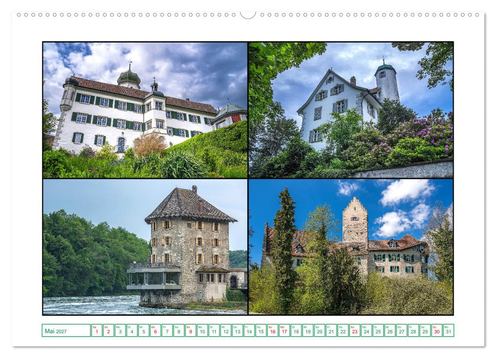 Schlösser und Burgen in der nördlichen Schweiz (CALVENDO Wandkalender 2027)