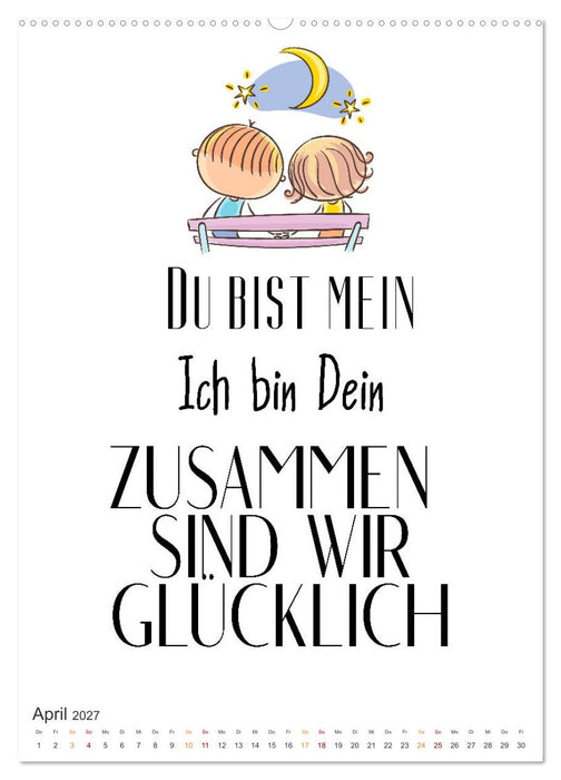 Liebessprüche (CALVENDO Premium Wandkalender 2027)