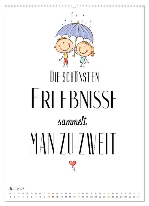 Liebessprüche (CALVENDO Premium Wandkalender 2027)