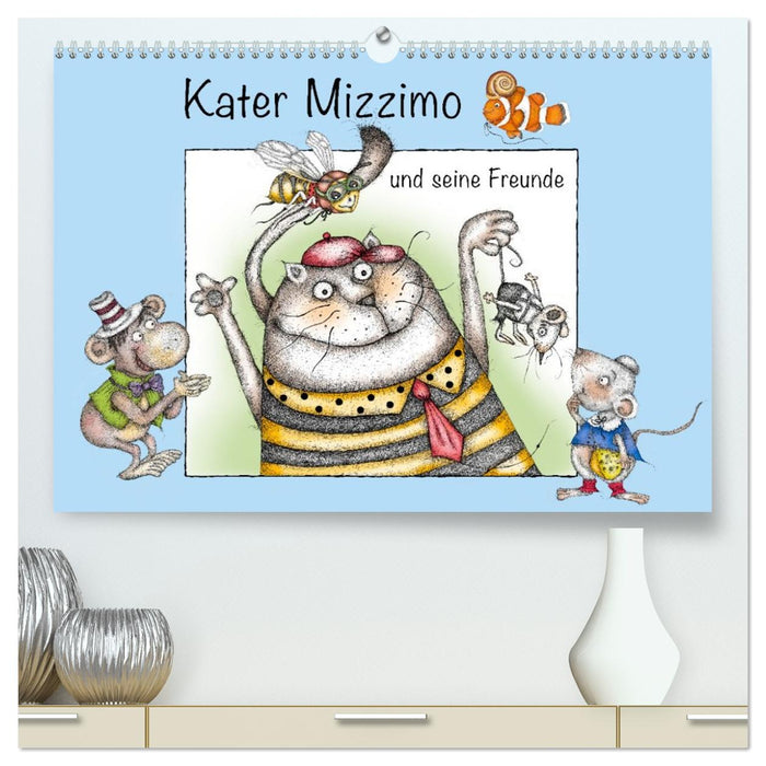 Kater Mizzimo und seine Freunde (CALVENDO Premium Wandkalender 2027)