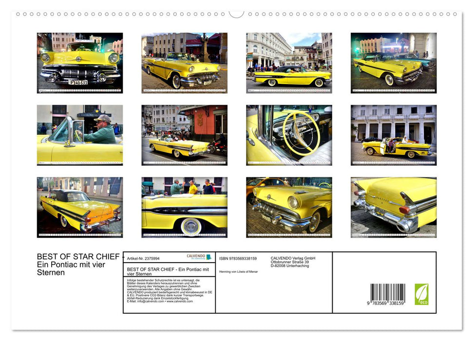 BEST OF STAR CHIEF - Ein Pontiac mit vier Sternen (CALVENDO Premium Wandkalender 2027)