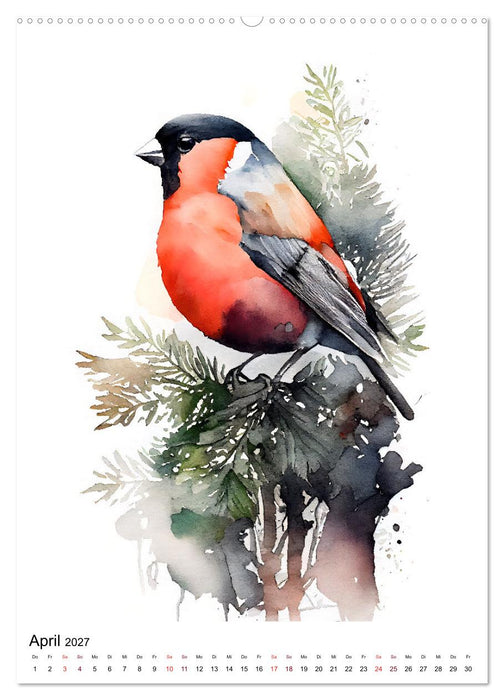 Waldtiere in Aquarell - Heimische Tierarten (CALVENDO Premium Wandkalender 2027)