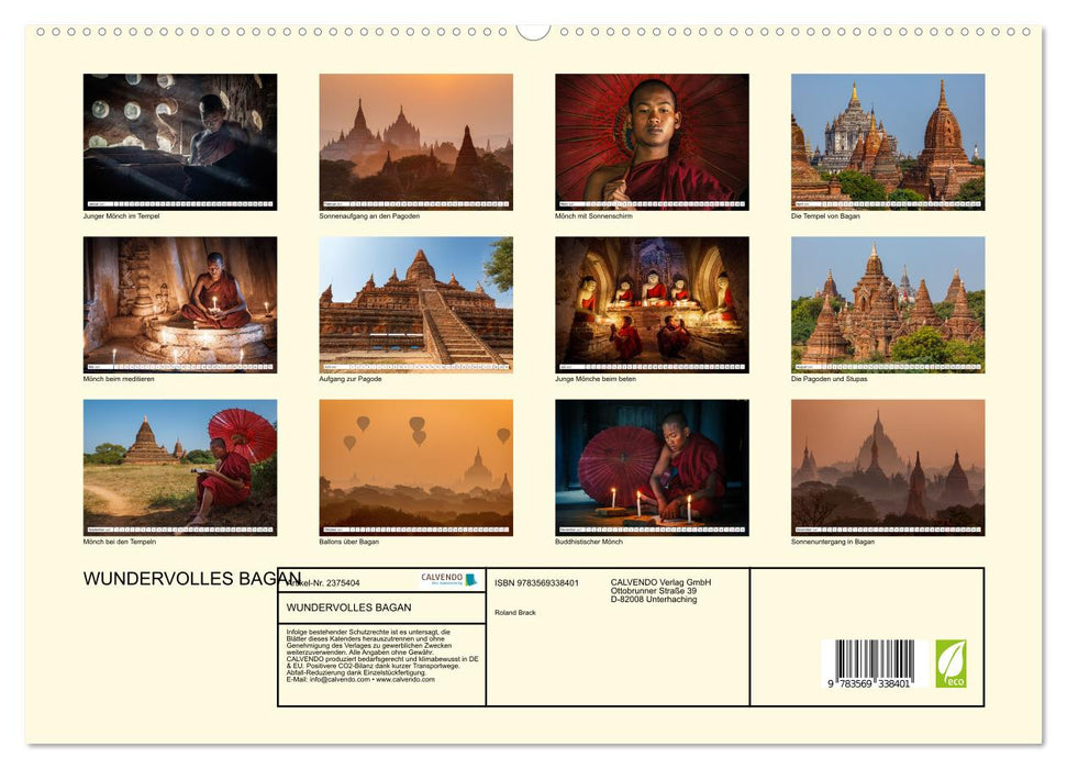 WUNDERVOLLES BAGAN (CALVENDO Premium Wandkalender 2027)
