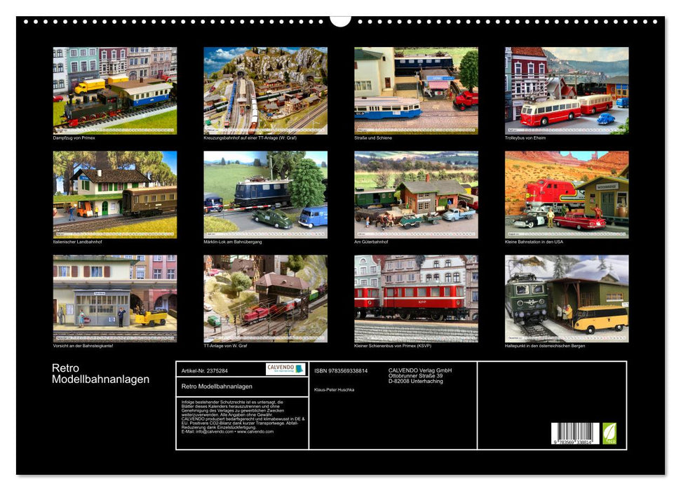 Retro Modellbahnanlagen (CALVENDO Wandkalender 2027)