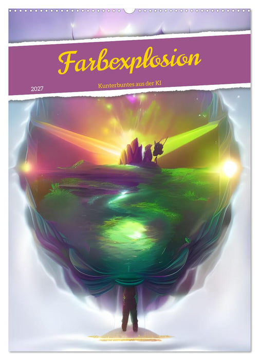 Farbexplosion - Kunterbuntes aus der KI (CALVENDO Wandkalender 2027)