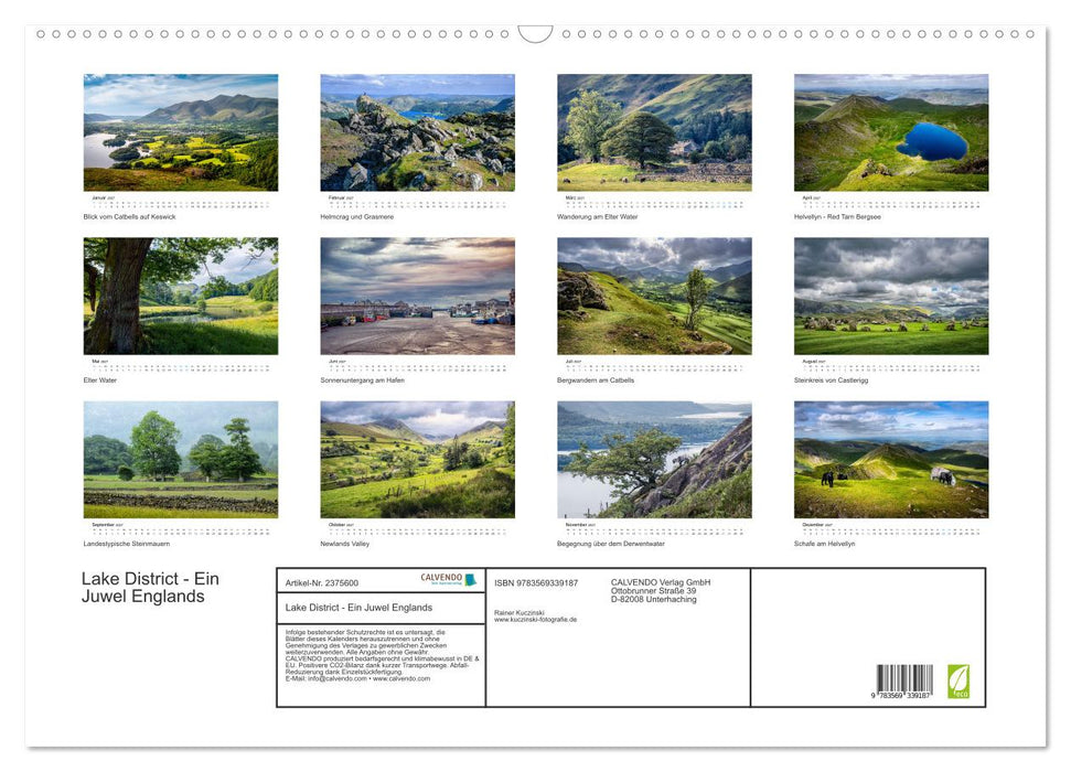 Lake District - Ein Juwel Englands (CALVENDO Wandkalender 2027)
