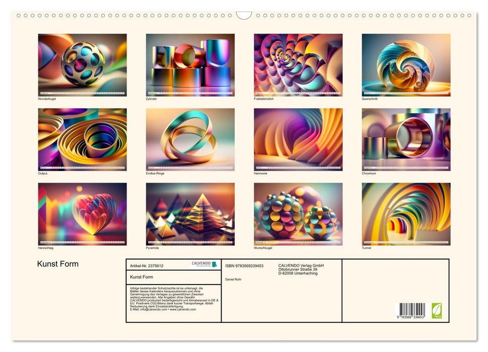 Kunst Form (CALVENDO Wandkalender 2027)