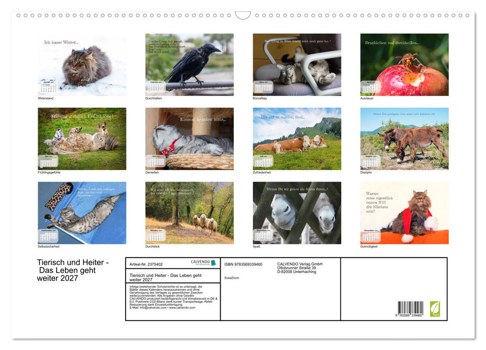Tierisch und Heiter - Das Leben geht weiter 2027 (CALVENDO Wandkalender 2027)