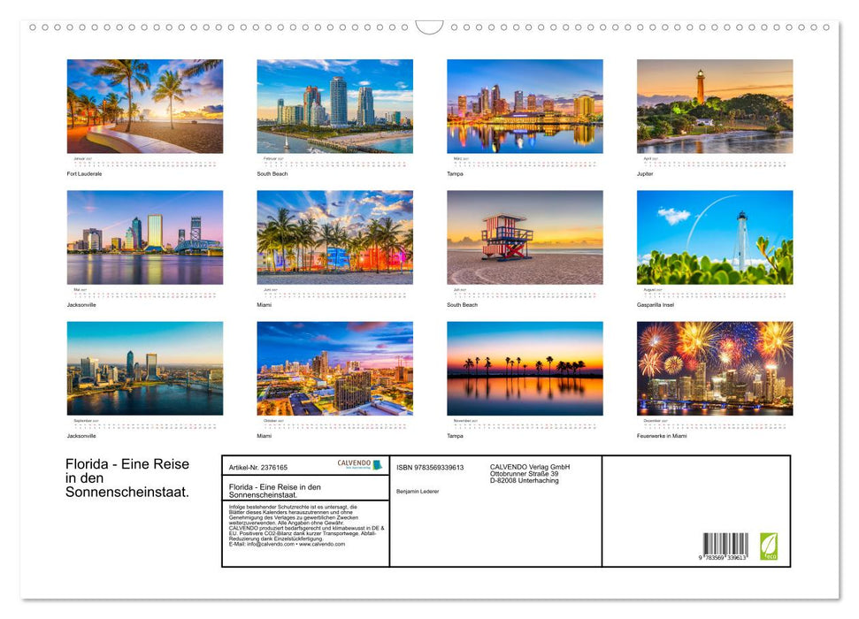 Florida - Eine Reise in den Sonnenscheinstaat. (CALVENDO Wandkalender 2027)