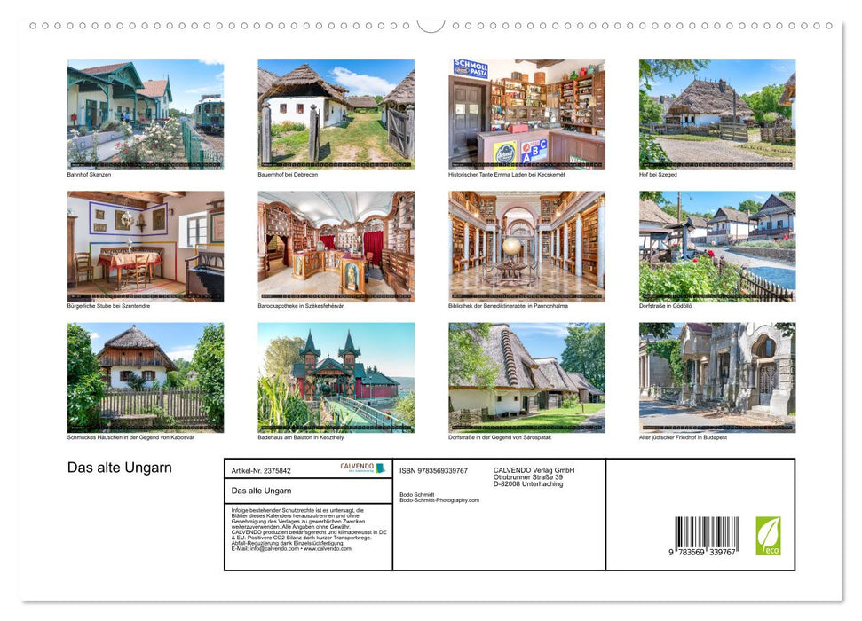 Das alte Ungarn (CALVENDO Premium Wandkalender 2027)