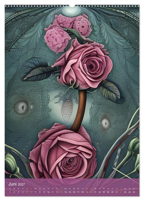 Rosige Aussichten - Diese Blumen beobachten dich auf Schritt und Tritt (CALVENDO Wandkalender 2027)