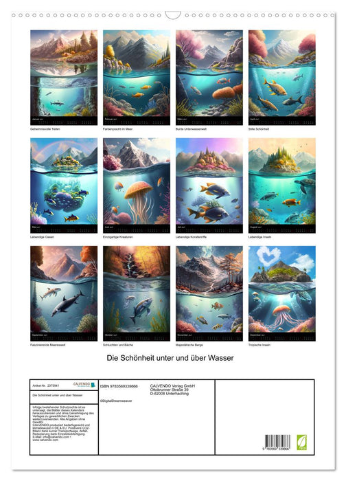 Die Schönheit unter und über Wasser (CALVENDO Wandkalender 2027)