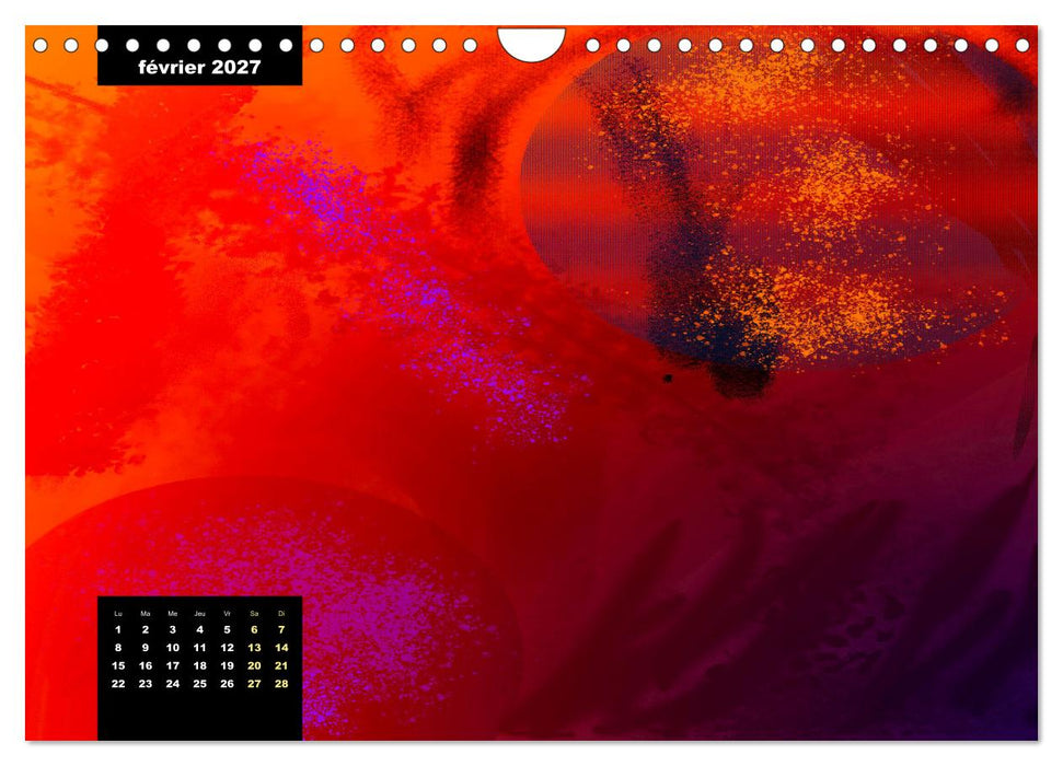 Cascade de couleurs (CALVENDO Calendrier mensuel 2027)