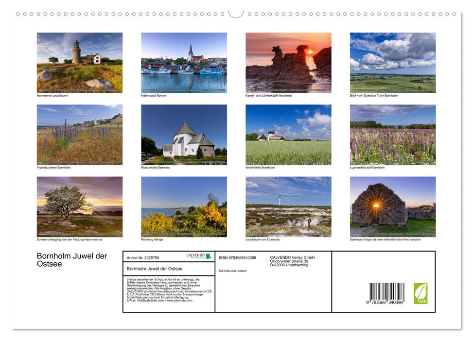 Bornholm Juwel der Ostsee (CALVENDO Premium Wandkalender 2027)
