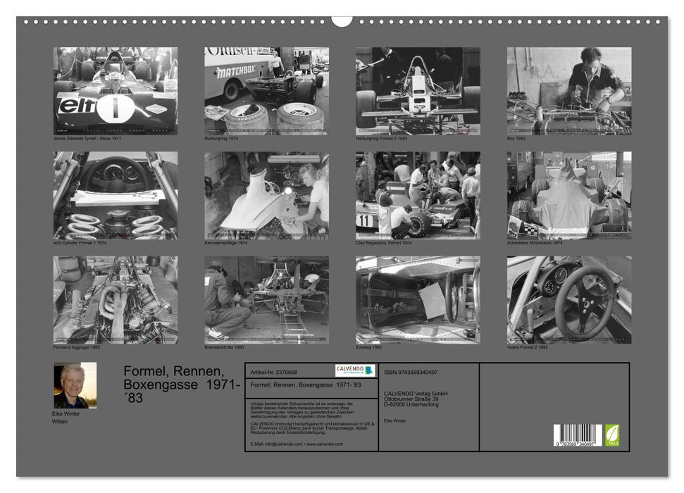 Formel, Rennen, Boxengasse 1971-´83 (CALVENDO Wandkalender 2027)