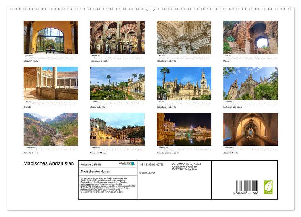 Magisches Andalusien (CALVENDO Premium Wandkalender 2027)