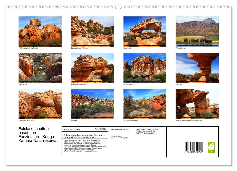 Felslandschaften besonderer Faszination - Kagga Kamma Naturreservat (CALVENDO Premium Wandkalender 2027)
