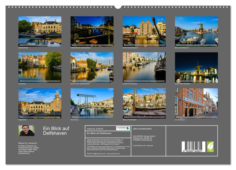 Ein Blick auf Delfshaven (CALVENDO Premium Wandkalender 2027)