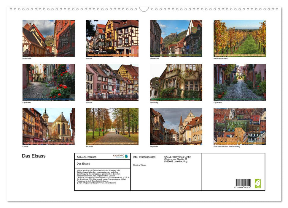 Das Elsass (CALVENDO Wandkalender 2027)