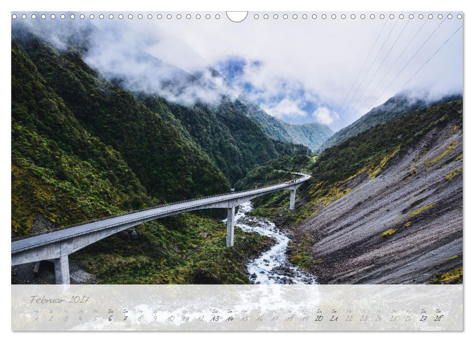 Neuseeland von Nord bis Süd (CALVENDO Wandkalender 2027)