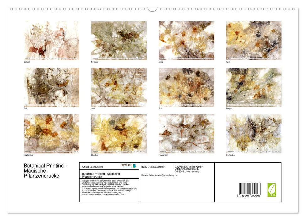 Botanical Printing - Magische Pflanzendrucke (CALVENDO Premium Wandkalender 2027)