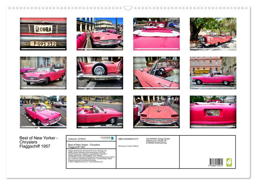 Best of New Yorker - Chryslers Flaggschiff 1957 (CALVENDO Wandkalender 2027)