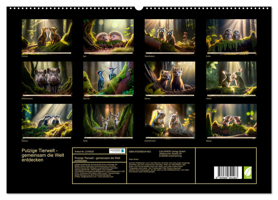 Putzige Tierwelt - gemeinsam die Welt entdecken (CALVENDO Premium Wandkalender 2027)