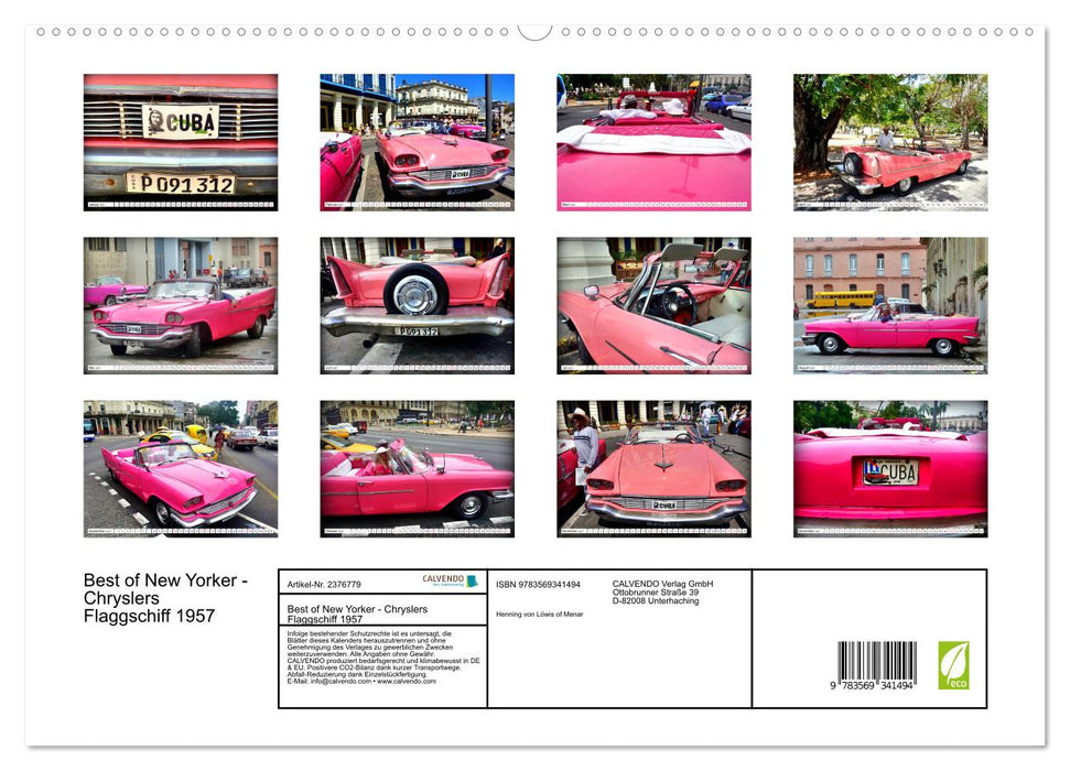 Best of New Yorker - Chryslers Flaggschiff 1957 (CALVENDO Premium Wandkalender 2027)