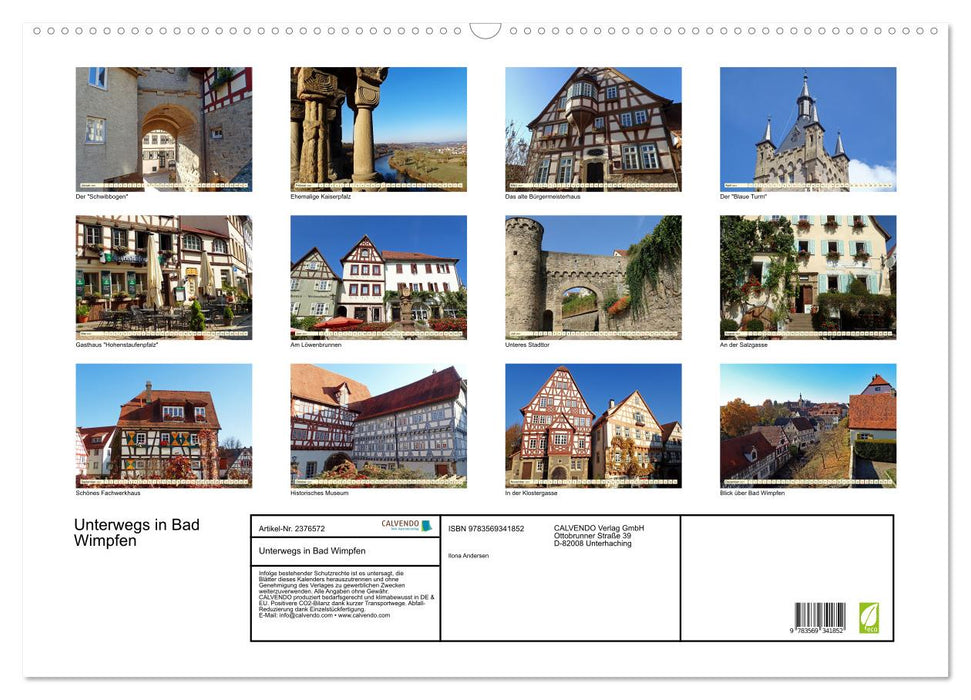 Unterwegs in Bad Wimpfen (CALVENDO Wandkalender 2027)