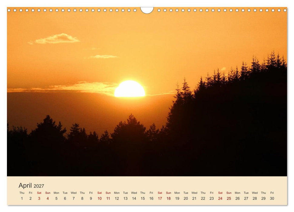 World sunsets (CALVENDO Monthly Calendar 2027)