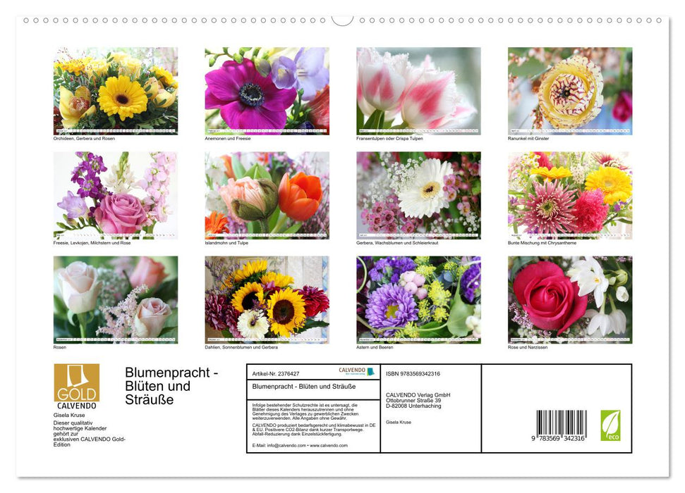 Blumenpracht - Blüten und Sträuße (CALVENDO Premium Wandkalender 2027)