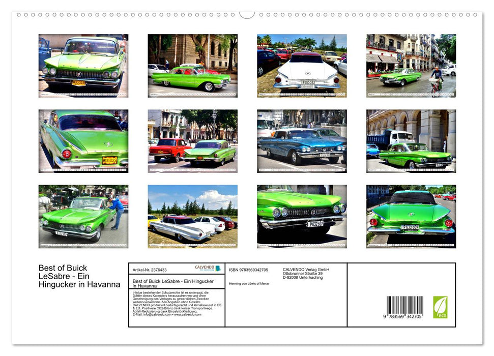 Best of Buick LeSabre - Ein Hingucker in Havanna (CALVENDO Premium Wandkalender 2027)