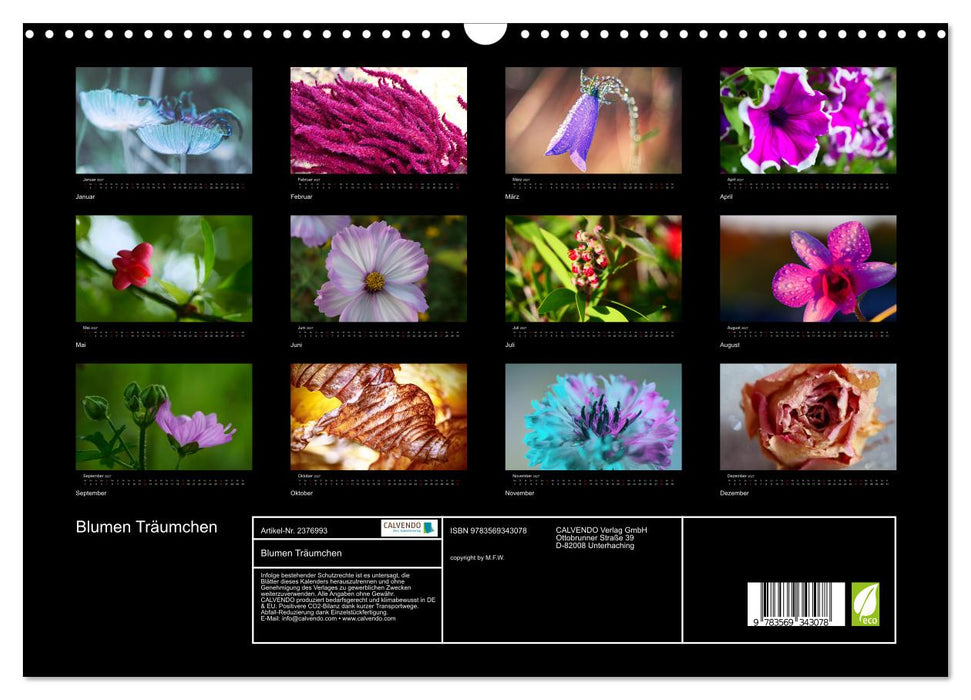 Blumen Träumchen (CALVENDO Wandkalender 2027)