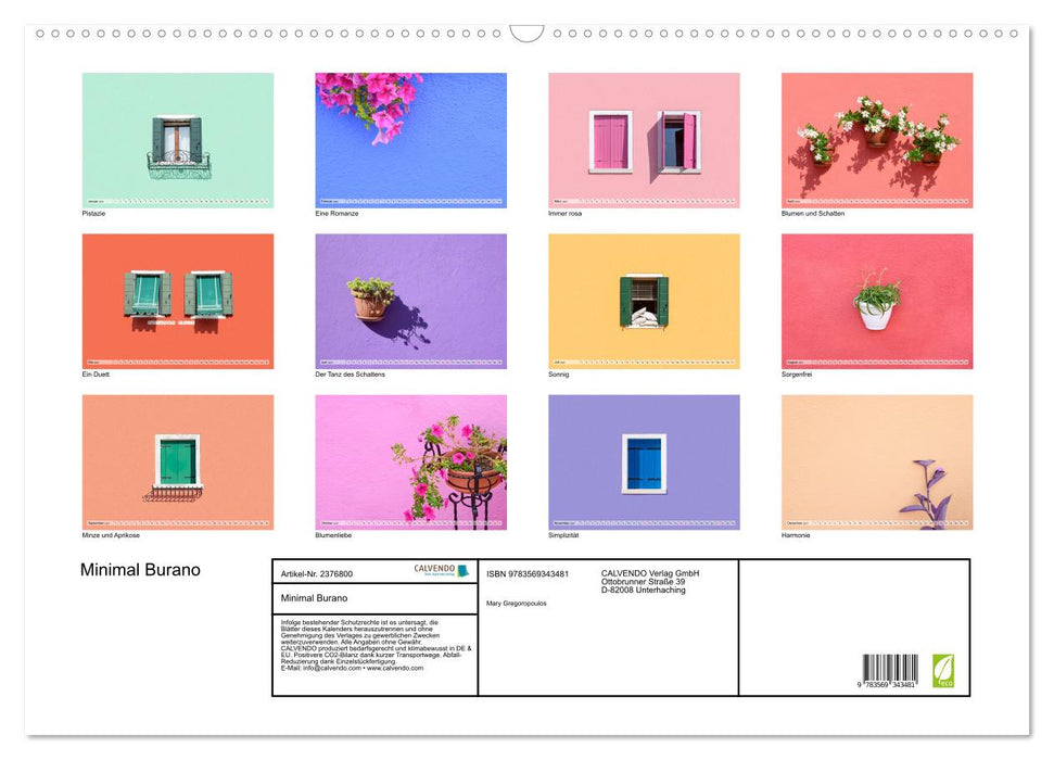 Minimal Burano (CALVENDO Wandkalender 2027)