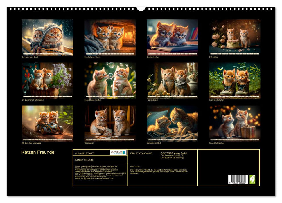 Katzen Freunde (CALVENDO Wandkalender 2027)