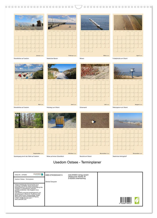 Usedom Ostsee - Terminplaner (CALVENDO Wandkalender 2027)