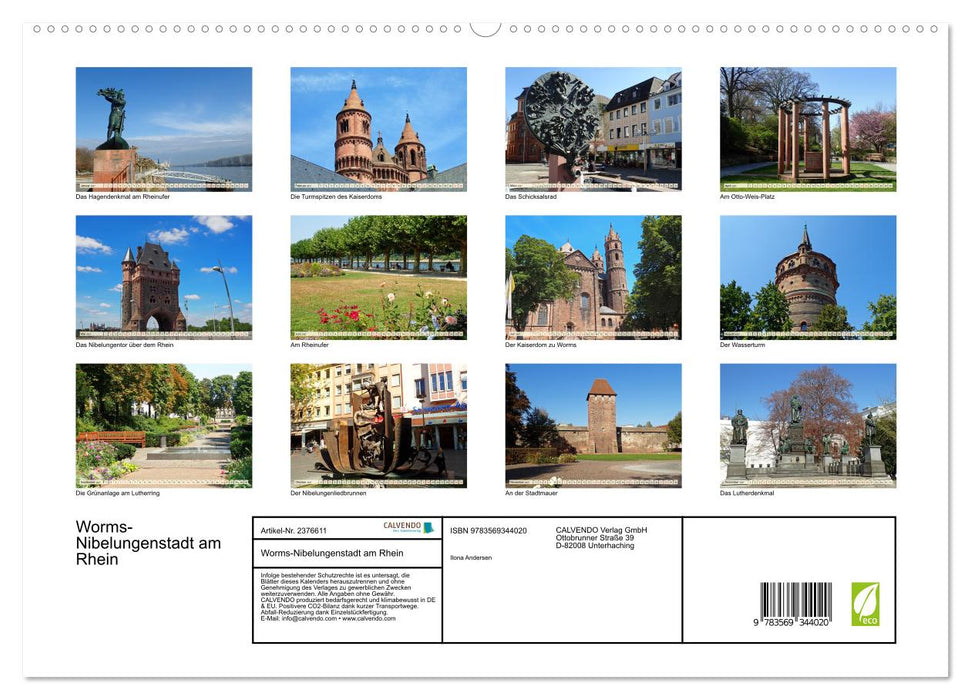 Worms-Nibelungenstadt am Rhein (CALVENDO Premium Wandkalender 2027)