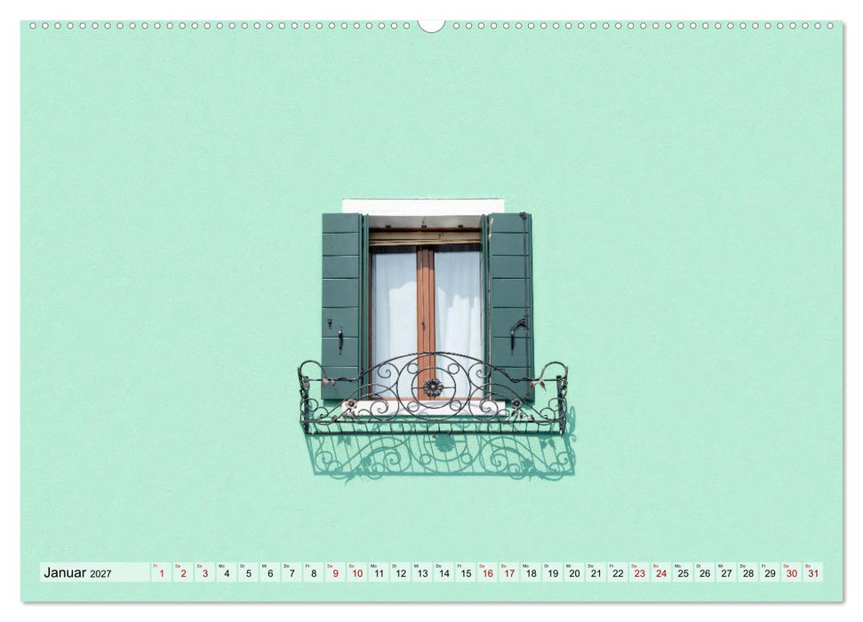 Minimal Burano (CALVENDO Premium Wandkalender 2027)