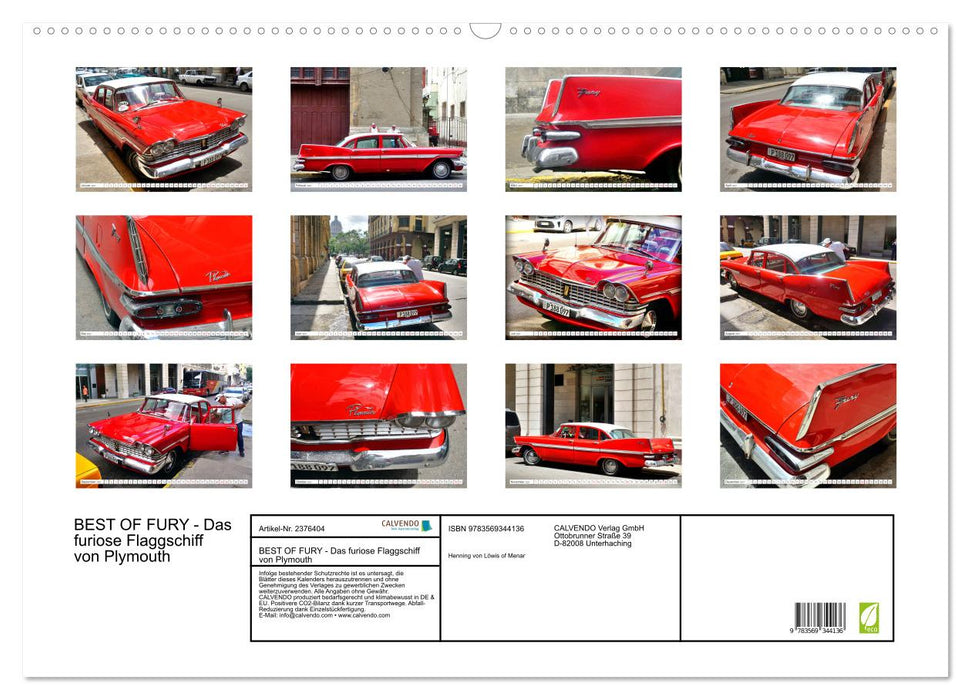 BEST OF FURY - Das furiose Flaggschiff von Plymouth (CALVENDO Wandkalender 2027)