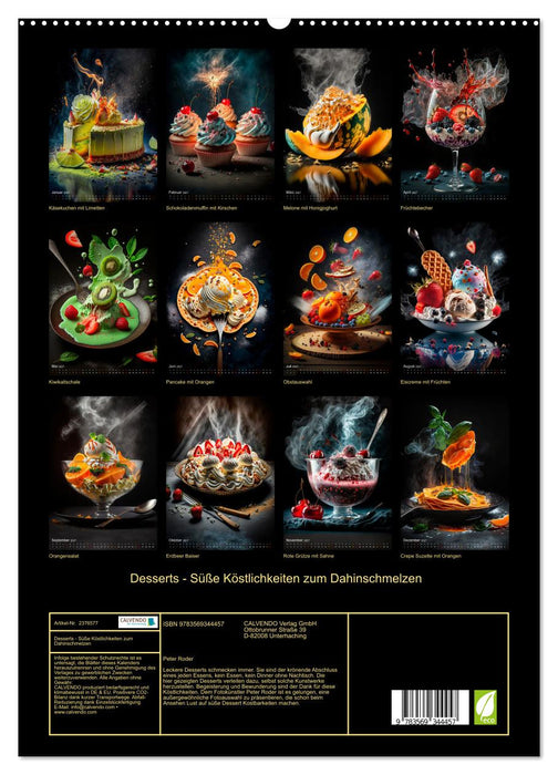 Desserts - Süße Köstlichkeiten zum Dahinschmelzen (CALVENDO Premium Wandkalender 2027)
