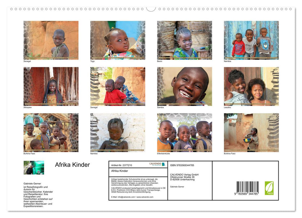 Afrika Kinder (CALVENDO Premium Wandkalender 2027)